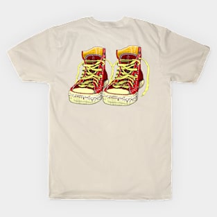 Muddy shoes 2.0 (red & yellow) T-Shirt